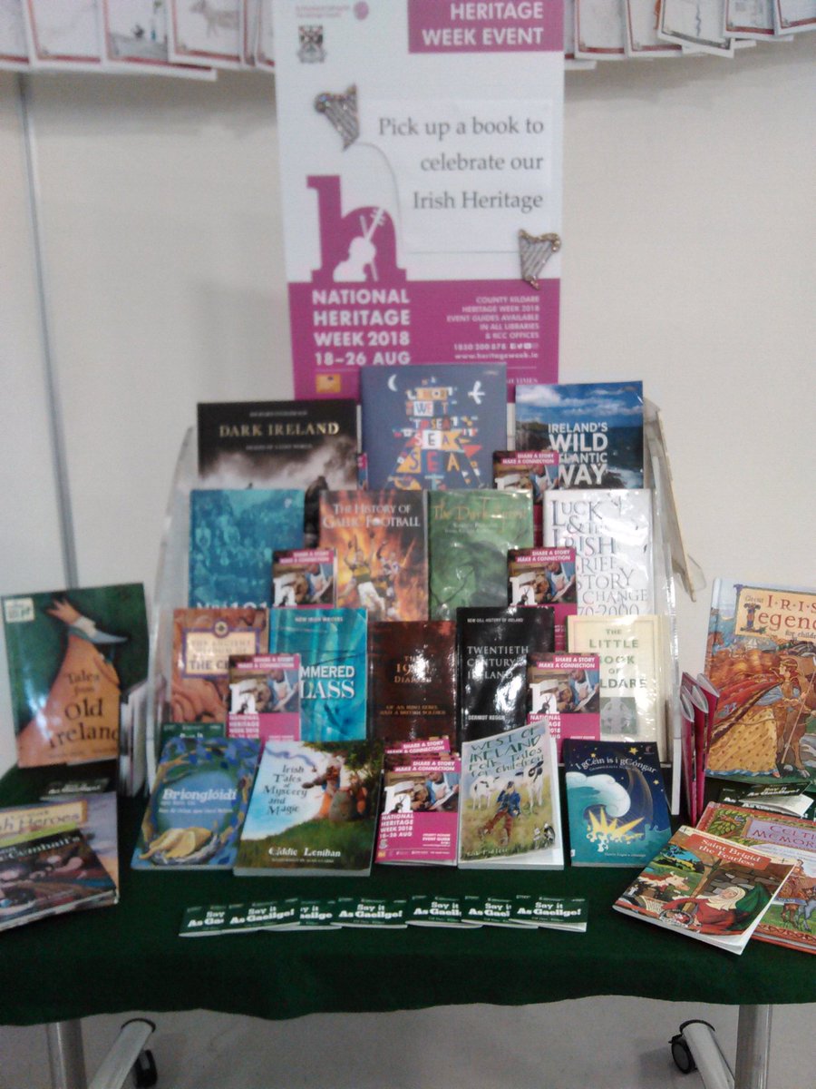DinkStudio's tweet photo. Great display for #HeritageWeek  at #leixlip #library today!
@kildarelibrary @LibrariesIre https://t.co/kVWO59N2xB