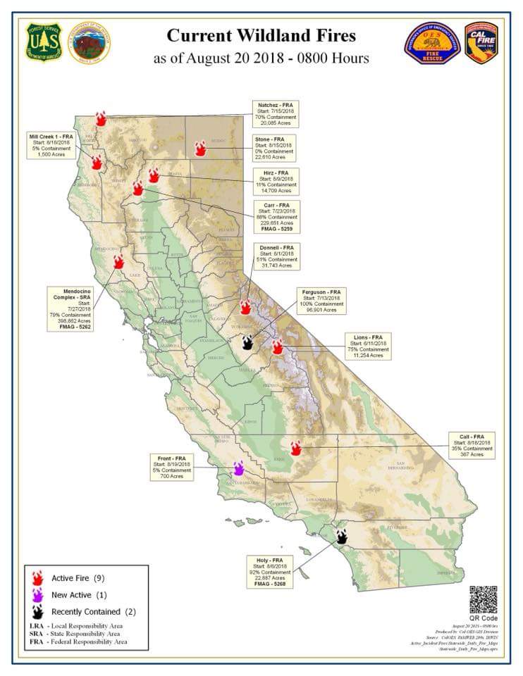 TrishasWCFireWx's tweet photo. #CA #CAWILDFIRES #CALIFORNIAFIRES #CALFIRE #NatchezFire #FrontFire #CarrFire #HolyFire #FergusonFire #MendocinoComplex #DonnellFire #HirzFire #LionsFire #CallFire https://t.co/JwhgGVVizZ