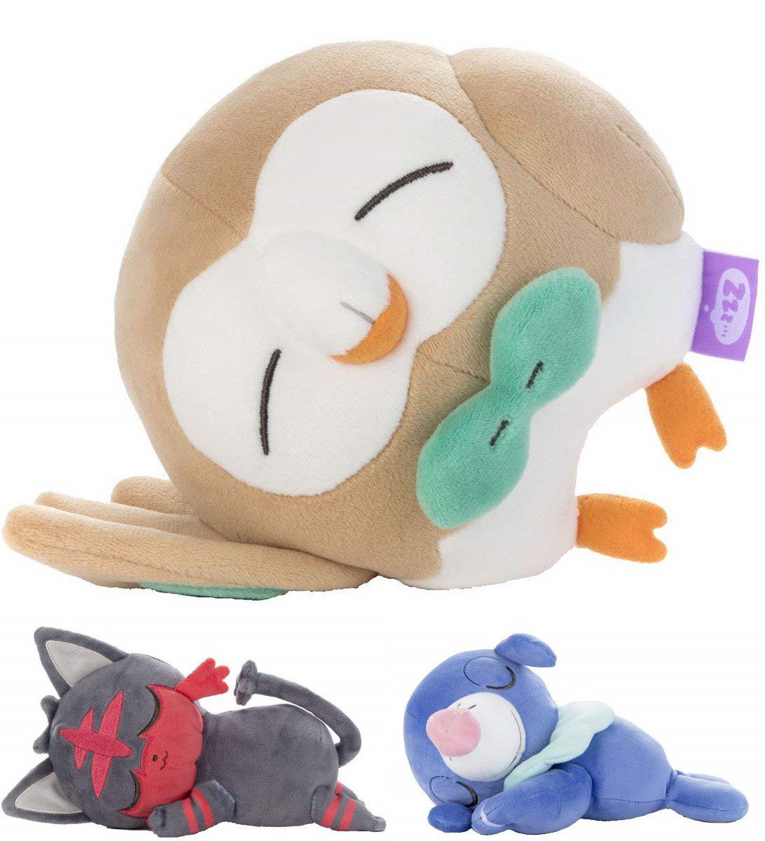 sleeping rowlet plush