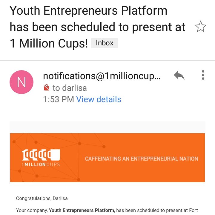 YEPlatform's tweet image. When you have been grinding in silence and you begin to see the fruit of your labor! 🙌🏽😄

#YEPLatform #1MillionCupsFW #djdInDepth #YouthEntrepreneurs #YouthInBusiness #YouthBusinessOwners