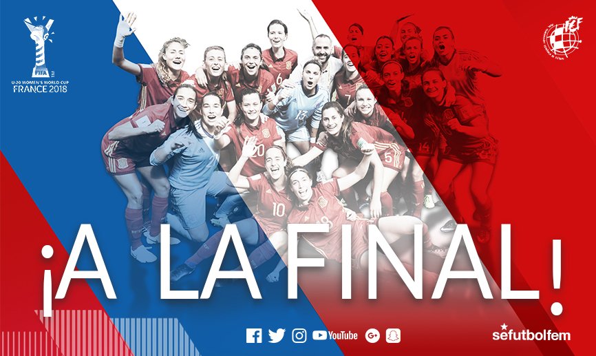 SEFutbolFem's tweet photo. ⌛️ ¡FINAAAAAAAALLLLL! Con una jugadora menos durante más de 25 minutos, España resiste el asedio francés y SIGUE HACIENDO HISTORIA con su CLASIFICACIÓN para la GRAN FINAL. ¡RT POR ESTA ENORME @SeFutbolFem Sub-20! #U20WWC @FIFAWWC |  🇫🇷 FRA - ESP 🇪🇸 | 0-1 | Final https://t.co/cmIhv4ggce