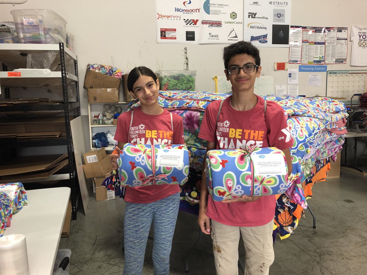 #YVC teens prepared blanket kits and made fleece blankets at @fleecethankyou 

Blankets will be donated to children in hospitals. Great work! #SummerOfService #BeTheChange #YForAll