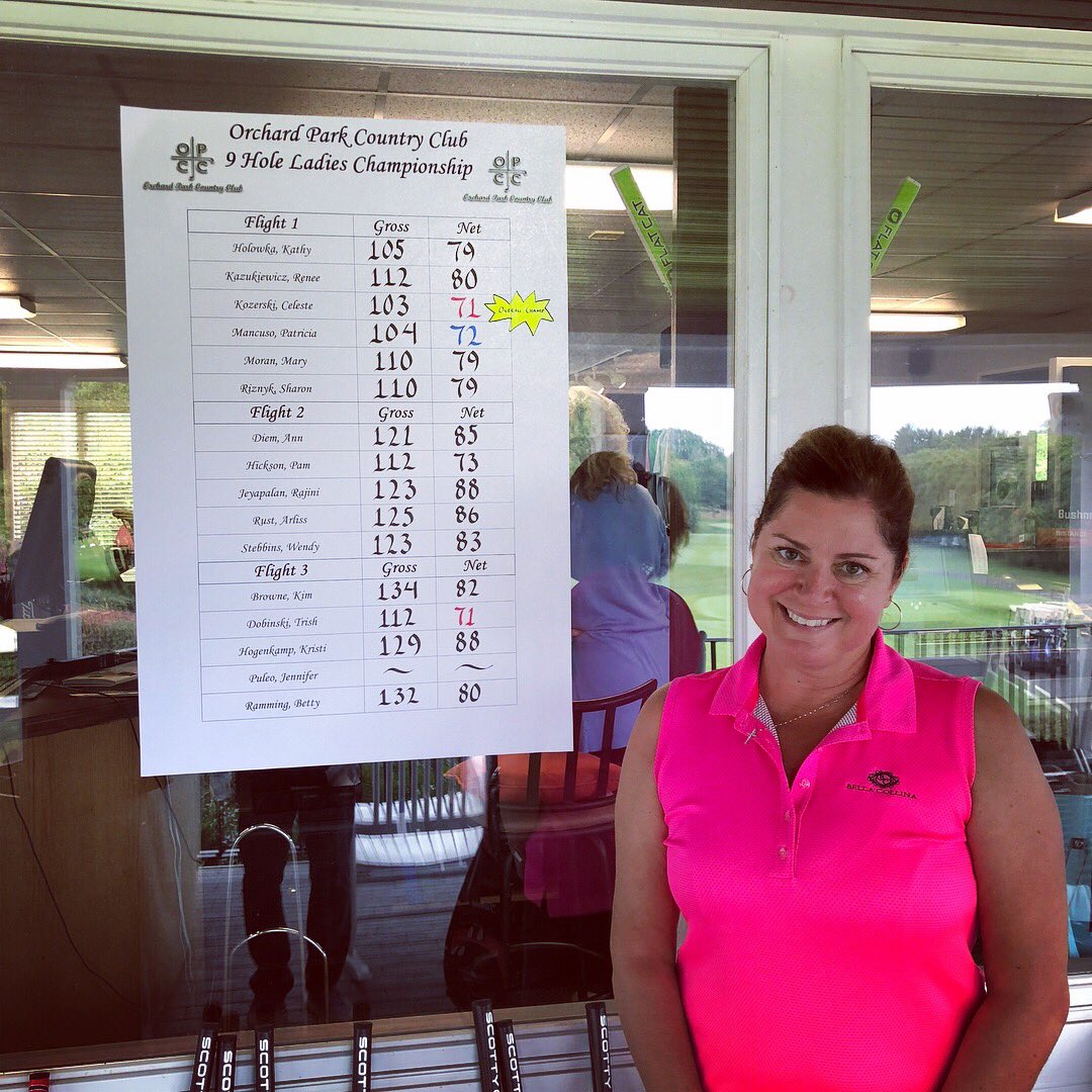 Great Championship Week here at Orchard Park Country Club! Congrats to our Men’s Club Champion Chris Donahue, our 9 Holes Ladies Champion Celeste Shaw and our 18 Hole Ladies Champion Donna Parker (not shown).