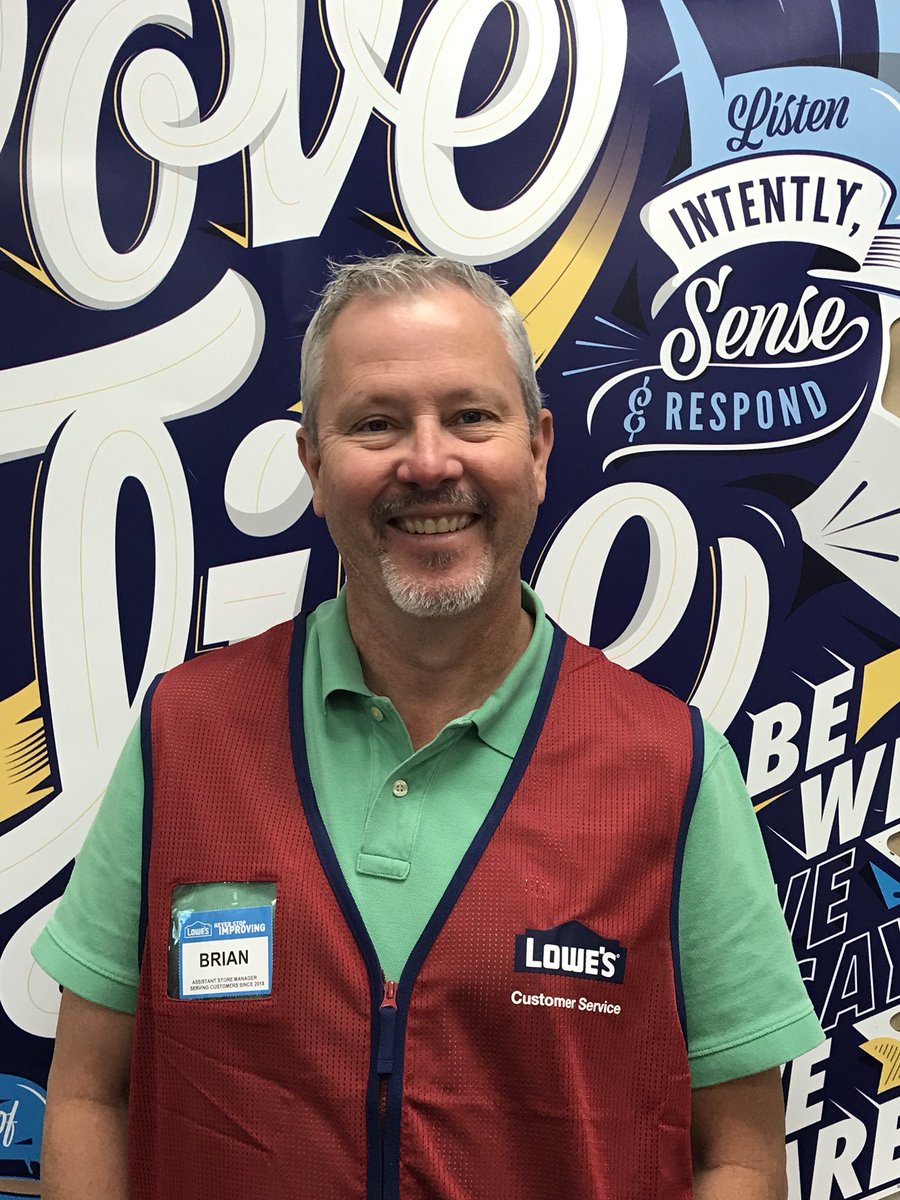 HuckabyKarie's tweet photo. So excited to have Brian as our new Red Vested ASM Service!!! Brian comes to Lowe’s with over 22 years of home improvement experience and we couldn’t be happier to have him on our team!! @BFitzgerald1231 @DeborahLMitche2 @KearneysCircus @HR4Connected https://t.co/6OA6GdZA8N