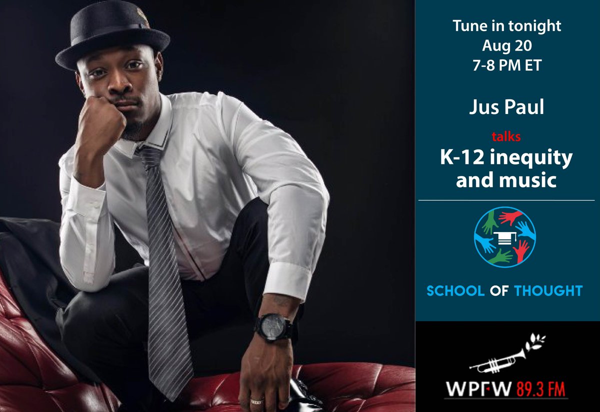 chatlanis's tweet photo. Today is #NationalRadioDay and we just so happen to be having a show tonight @WPFWDC for @thoughtWPFW, School of Thought! TUNE IN 7-8 PM ET; we're talking the K-12 pipeline with @ValentinaRaman and @scottgoldstein, with @JusPaul202 for our artist spotlight! Don't miss it! https://t.co/RPjMLEFH4C
