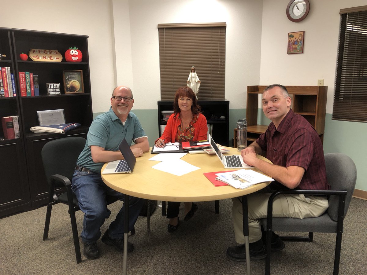 It was a great morning working with our new teachers, Dr. Jennifer Brandal and Mr. Paul Carlin! We three newcomers feel blessed and excited to continue our professional journeys at St. John Vianney. #SJVspirit