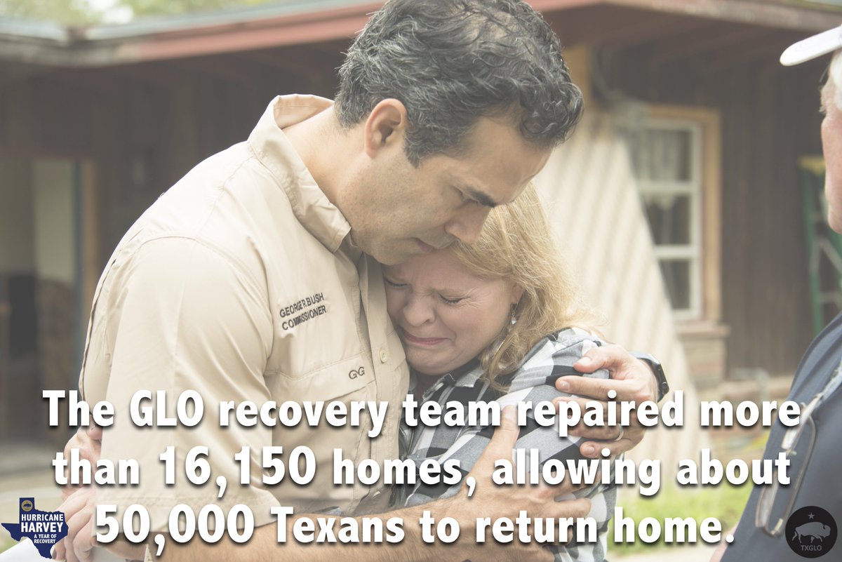 TXGLO's tweet photo. During the aftermath of #HurricaneHarvey, the @txglo recovery team repaired more than 16,150 homes.
#AYearOfRecovery #TexasRebuilds https://t.co/0YTHA10j1d