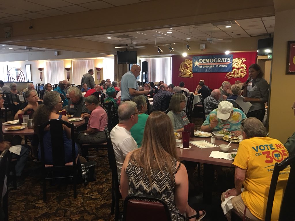 Ann_Kirkpatrick's tweet photo. I always look forward to Monday lunches with @DemsofTucson, thank you for another great meeting! #AZ02
#RedtoBlue2018 https://t.co/mgICl1nRED