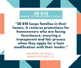 Jimbealljr's tweet photo. #SB818 has moved to @JerryBrownGov's desk. Thank you to all of you who have supported this legislation to keep families in their homes! #HomeownersRights #NoForeclosure #Housing https://t.co/YGzXJ3AMv0