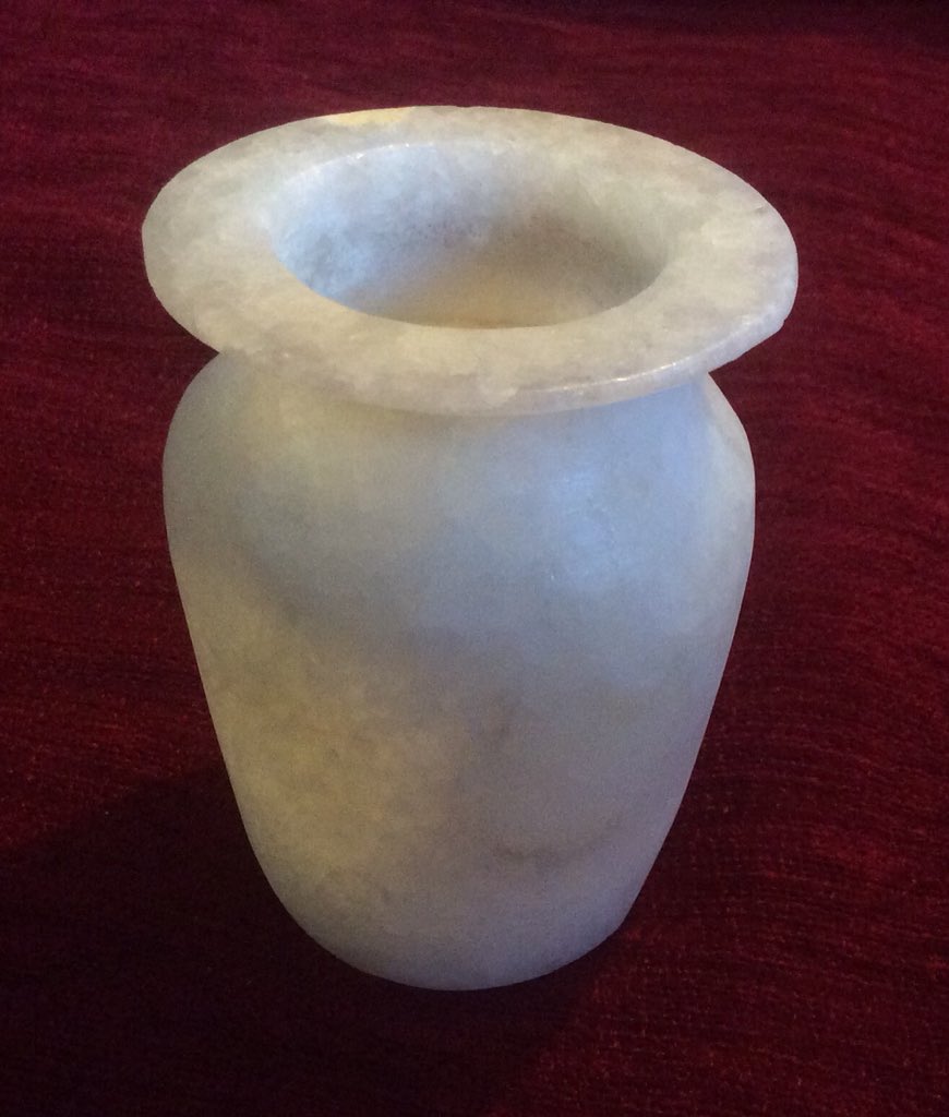 August is #roman month for our weekly kit pics. Wk1: C1st-C3rd C.E. Alabastron for perfume/ointment jar.