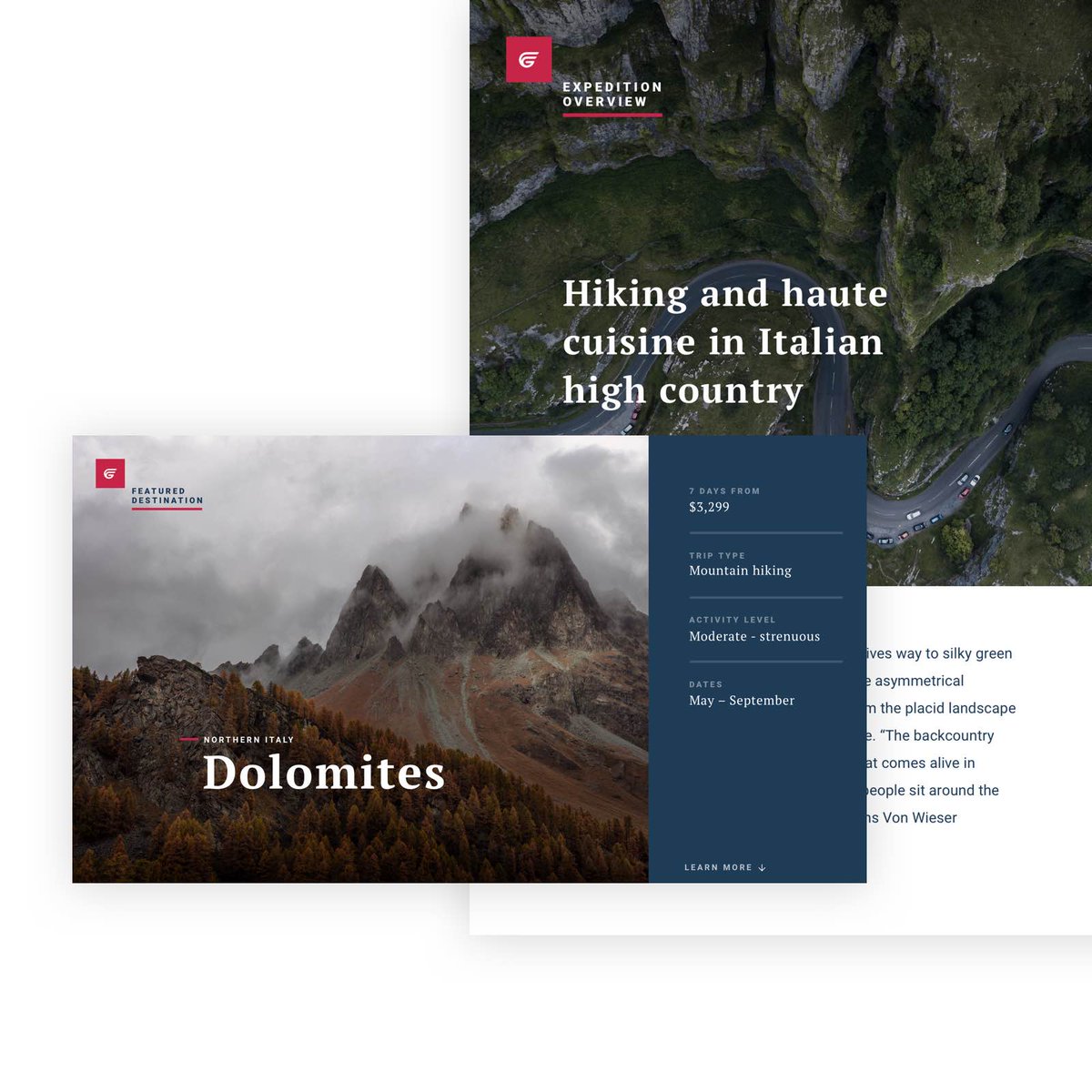 amazecorporate's tweet image. Our designer @kaitymh created this #travel #designinspiration template emphasizing big images and deep, bold colors. Doesn't it :sparkle:? Created for #famousstudio. Get early access to this template and more ~ sign up for beta famous.co