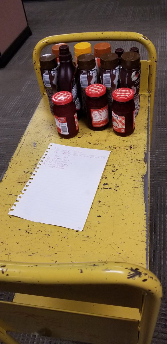 AplAlex's tweet photo. Not your everyday book truck contents...
@APLNico is getting ready for Wednesday's End of Summer Reading party for teens and their families!
#LibraryOutTakes https://t.co/miTwFApUBD