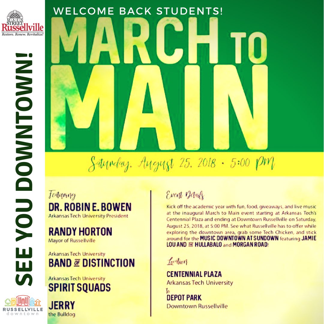 <a href="/RussellvilleDT/">RussellvilleDowntown</a>. Can't wait until Saturday!