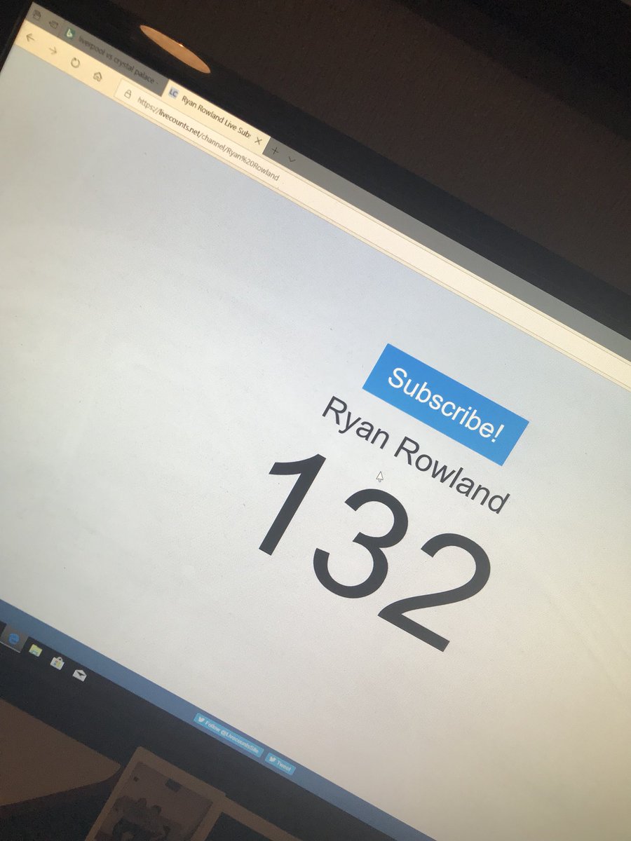ryanrowland22's tweet photo. 130 subs thanks https://t.co/fSE8KPWgWr