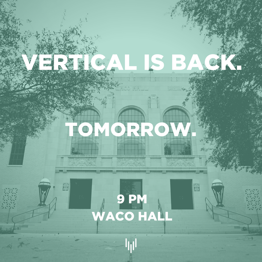 VerticalWaco's tweet photo. Vertical. TOMORROW. Be there. https://t.co/oCa7KfAtCR