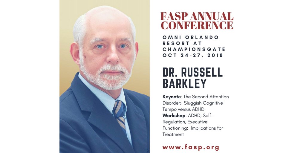 FLschpsychs's tweet photo. #ADHDexpert #DrRussellBarkley #keynote “The Second Attention Disorder: Sluggish Cognitive Tempo versus ADHD” &amp; #workshop “ADHD, Self-Regulation, Executive Functioning: Implications for Treatment”

Register Now! https://t.co/nfe7FkSC51

#FASPac2018 #schoolpsychologists https://t.co/w4J9rHlTay
