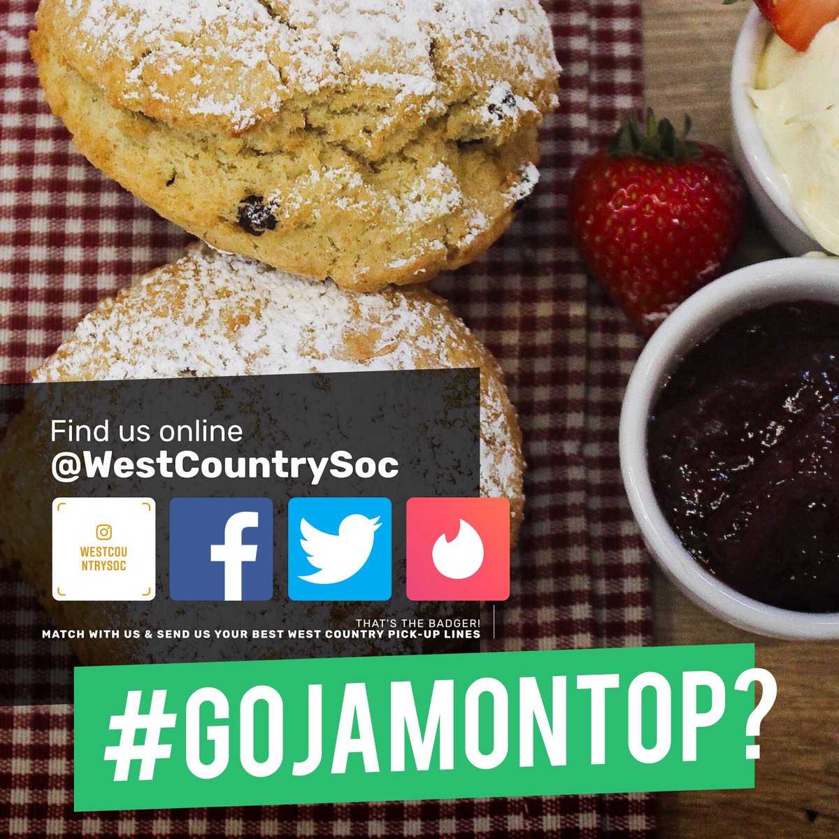 WestCountrySoc's tweet photo. Easy. #jam goes on top. Prove me wrong 😘 https://t.co/yxRsElfl35