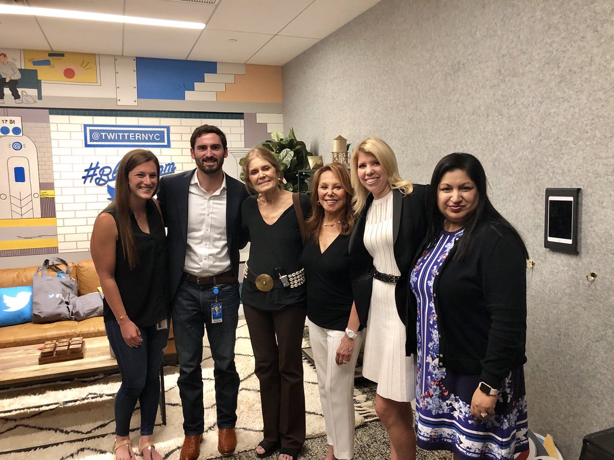 Niketa's tweet photo. Such an honor to host @GloriaSteinem &amp; @MarloThomas on my birthday today at @TwitterNYC for an inspiring #FreeToBeChat #LoveWhereYouWork https://t.co/ZE5oyMI5y3