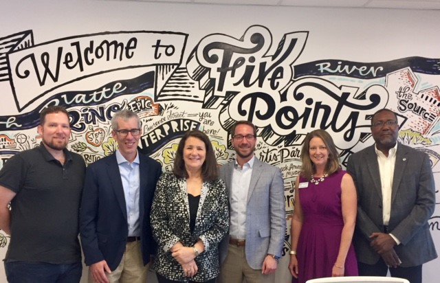 US_EDA's tweet photo. EDA Denver Regional Director Angela Martinez joined local leaders today at @Enterprise5280 in Denver to learn how EDA can best support and partner with local #entrepreneurs. Thanks to @formativco @atomosnuclear @jacob_dmi and @validEval for sharing your stories! #StartupWeek https://t.co/FrpINlTc7i
