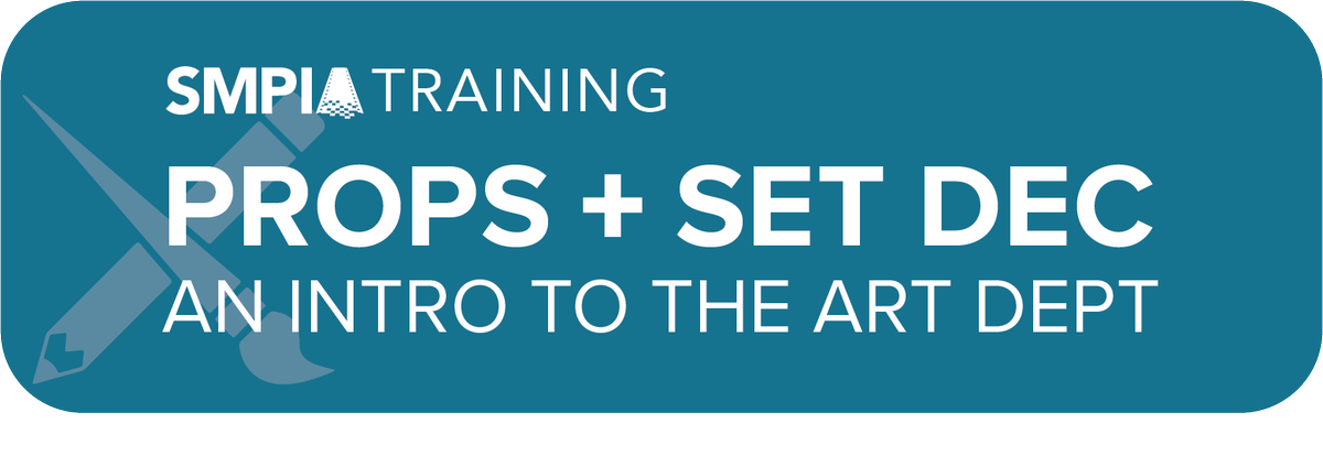 SMPIAoffice's tweet photo. The look of film sets &amp; production locations transport film &amp; TV audiences into the world of the story. This intro. workshop will focus chiefly on the positions of PROPS + SET DEC. from pre-production right through production. Sat. Sep 22 https://t.co/IAzouIV9EW #smpiatraining https://t.co/IC1bHAoAst