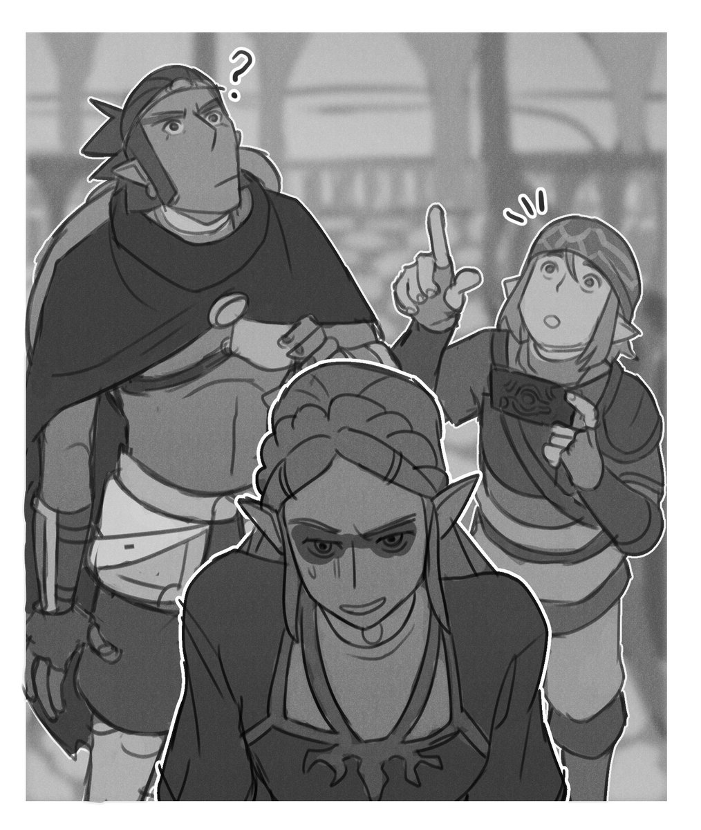 Zelda, Link and Ganondorf exploring the Zora Domain. Would love to watch these three kids traveling together~ 