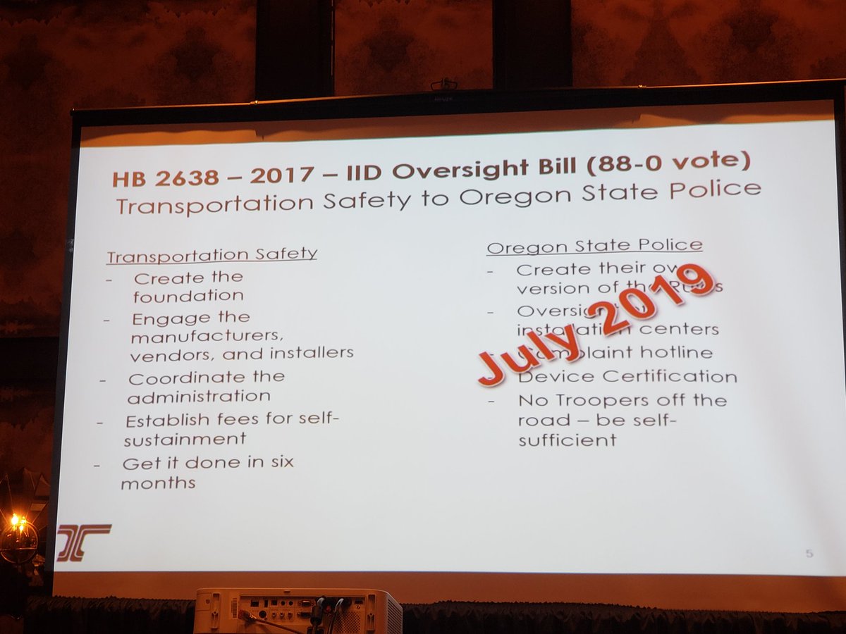 TIRFCANADA's tweet photo. "We need to come forward to the legislature with one voice." - Troy Costales, Director,  #Oregon Highway Traffic Office presenting 'Legislation, Administrative Rules &amp; ISO Certification - The Oregon Story at @2018interlock in #Austin #Texas https://t.co/aNQc3IgHQR