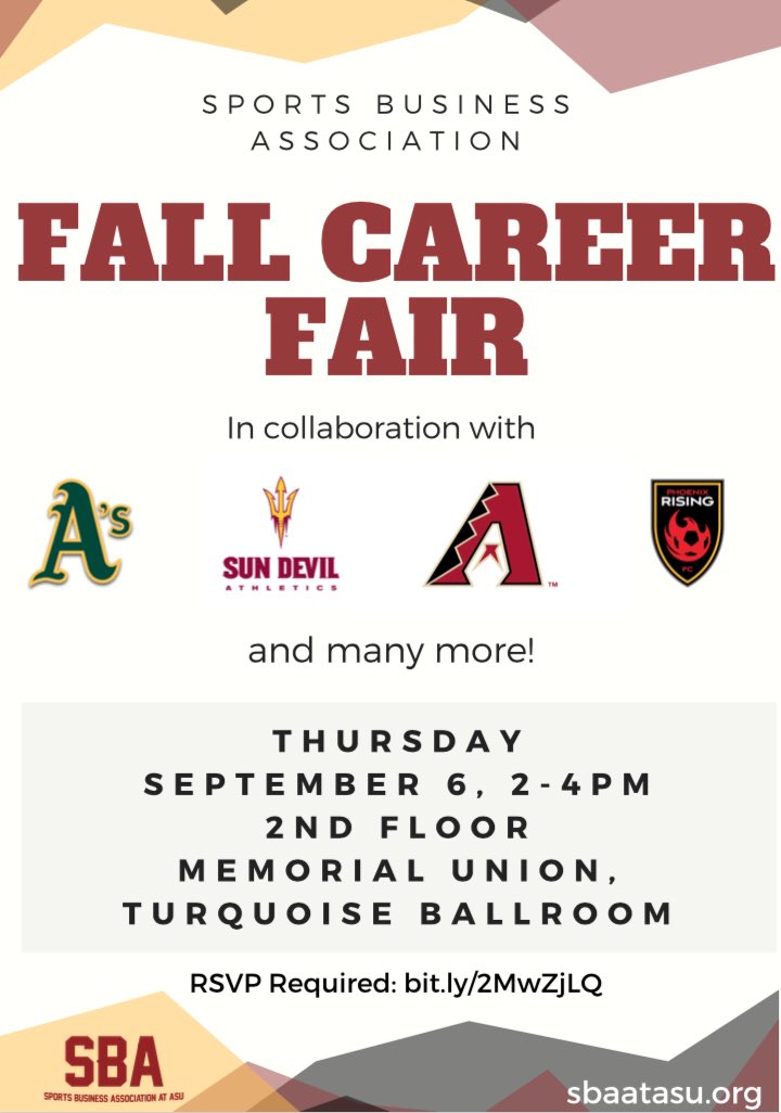 SBA at ASU on Twitter "CAREER FAIR news mark your calendars, Devils