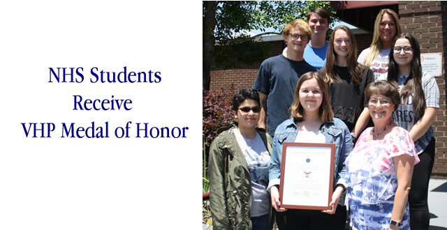 NHS Students Receive VHP Medal of Honor nicevillehighschool.org/nhs-students-r…