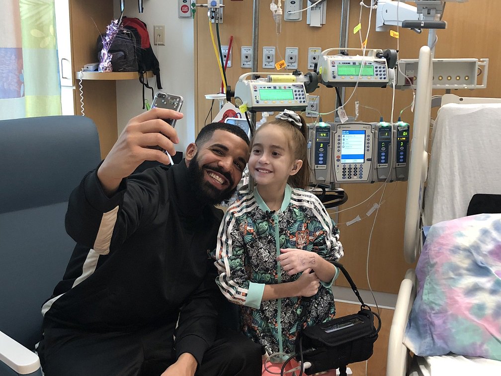 Drake visits 11yearold girl awaiting heart transplant in hospital