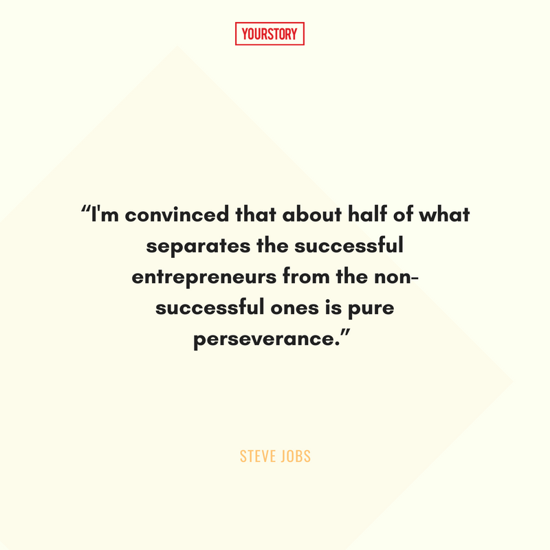 YourStoryCo's tweet photo. “I'm convinced that about half of what separates the successful entrepreneurs from the non-successful ones is pure perseverance.” -- Steve Jobs 

#WorldEntrepreneursDay https://t.co/45f0V8bf4G