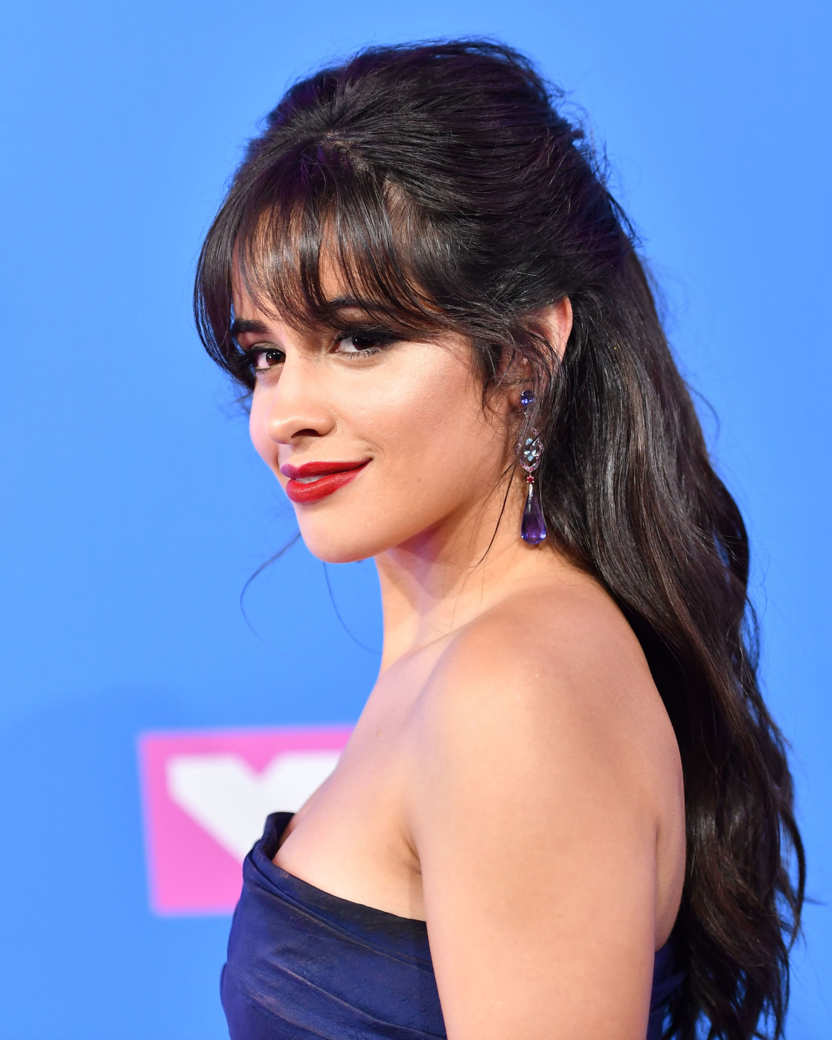 Camila Cabello | 10 Side-Swept Bangs That Won't Make Your Face Sweaty This  Summer | POPSUGAR Beauty UK Photo 7
