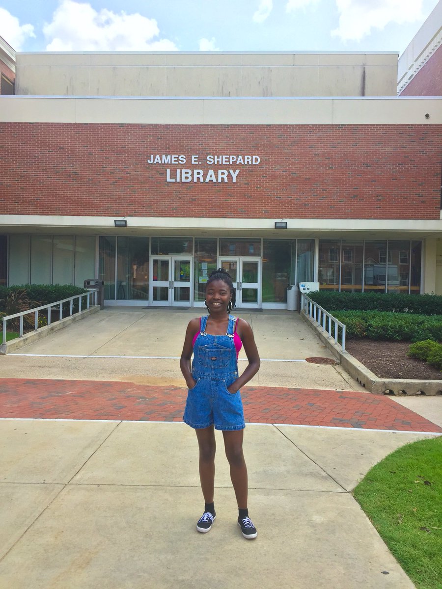 AyomiWalker's tweet photo. James E. Shepard Library. Oh how this picture would not be possible if it wasn’t for the founder of the luxurious NCCU. Before founding Central, Shepard was a pharmacist, and a graduate of Shaw University. (Another famous HBCU) #NCCU #BIOL1300 #NCCU2021 #ScavengerHunt https://t.co/os6mKDRykE