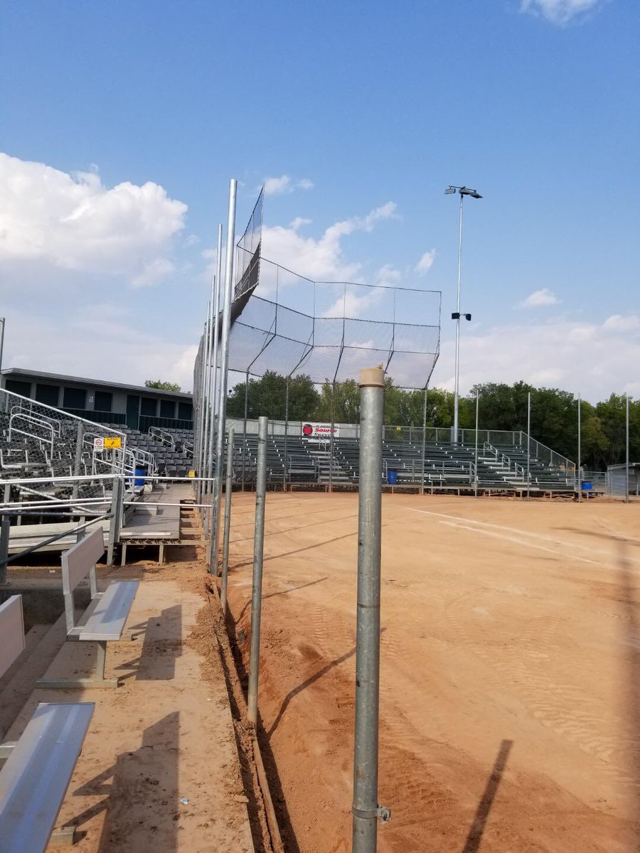 SASASoftball's tweet image. Construction has started in rebuilding the out field at Joe Gallagher Field