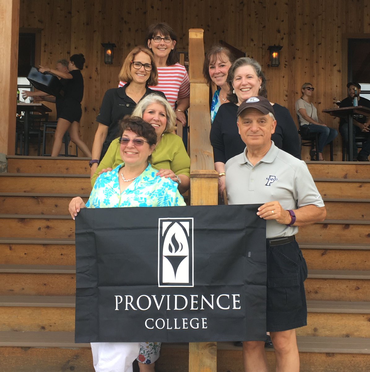 Cheers! Members of #PC1980 reunited at <a href="/hawkridgewinery/">Hawk Ridge Winery</a>, partially owned by Michele DiSalvo McHugh '80. Pictured: Karen Monti Flynn '80, Carol Persi '80, Michele DiSalvo McHugh '80, Katherine Rosa '80, Laureen Mastroianni '80, Lea Petrarca '80, and Lew Paras '80. #foreverafriar
