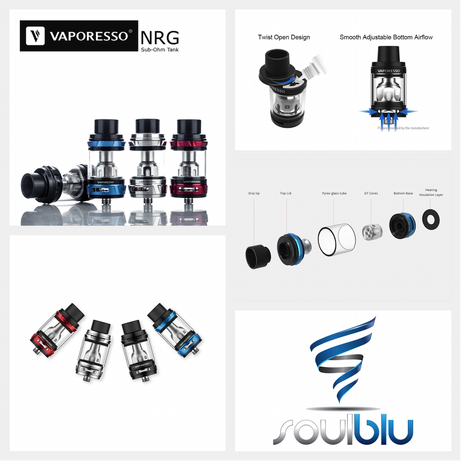 SoulbluVape's tweet photo. Have you tried the @VaporessoEcig NRG sub-ohm tank? π
β’ Swing top-fill
β’ Wide array of coil options
β’ Nice flavour
β’ Solid construction
β’ 5ml capacity
AVAILABLE in store π and online! https://t.co/16Ihh1e6Ss
#Vaporesso #VapeTank #Vaping #VapeLife #Soulblu https://t.co/kDv7mvQe6V