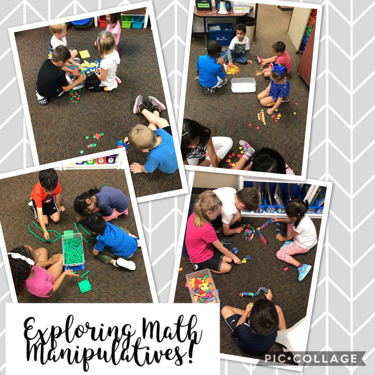 heididcain's tweet photo. Getting started with Math Workshop by exploring with manipulatives! #ilovesse #practicebydoing https://t.co/7qWYoYHFCu
