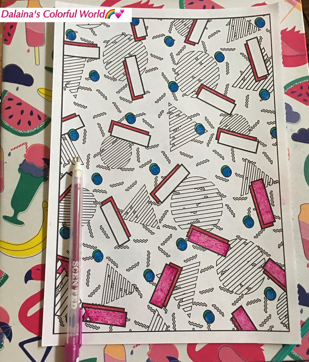 bonbonsandbooks's tweet image. #CurrentProject from book #ColoringThe80s #adultcoloring #glittergelpens #dalainascolorfulworld 🌈💕