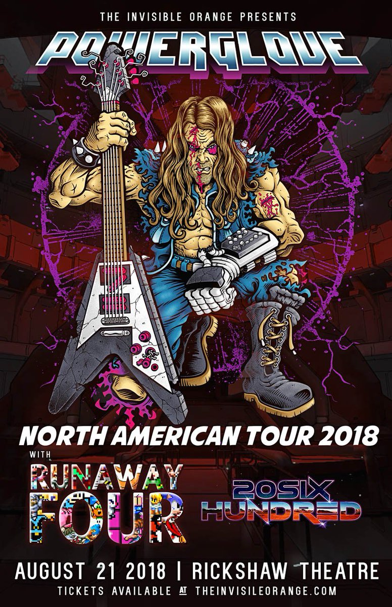 Can't wait to play @RickshawTheatre with @TheRunawayFour tomorrow! Opening for the mighty @PowergloveBand !!! #vgm #videogamemusic #metal #vancouver