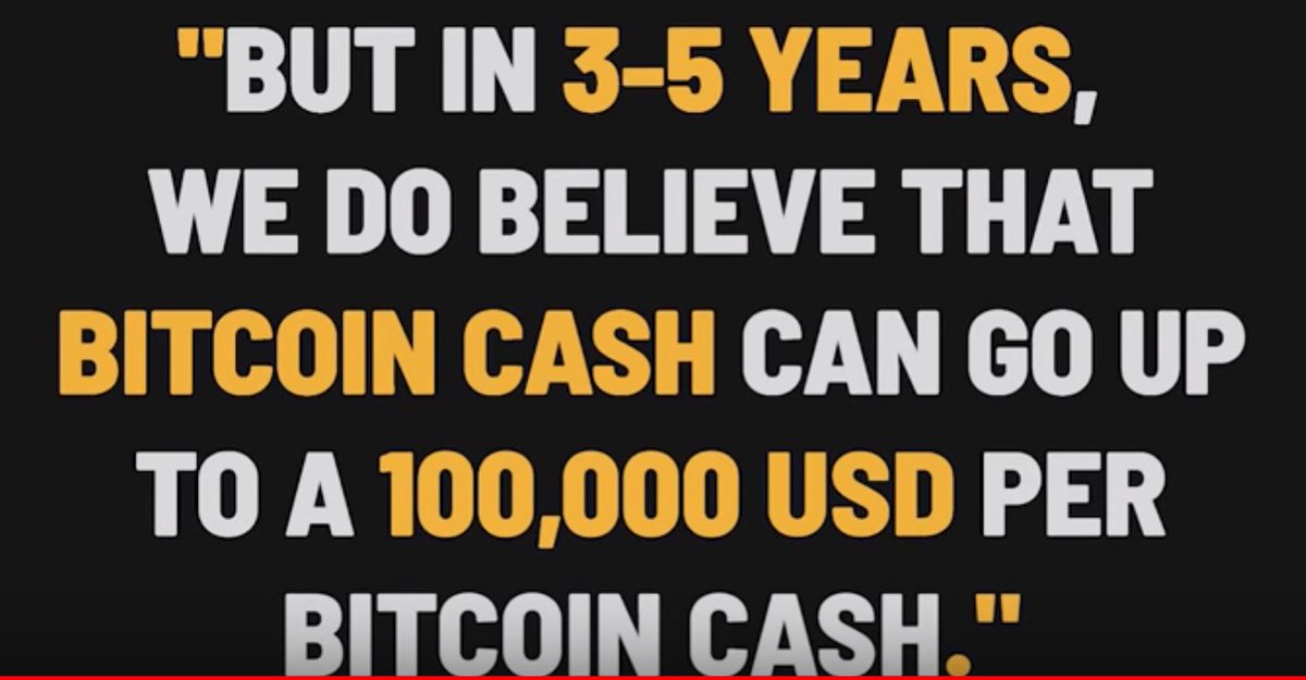 4/  @JihanWu has even stated that he thinks in 3-5 years BCash can reach $100,000 per BCash token.