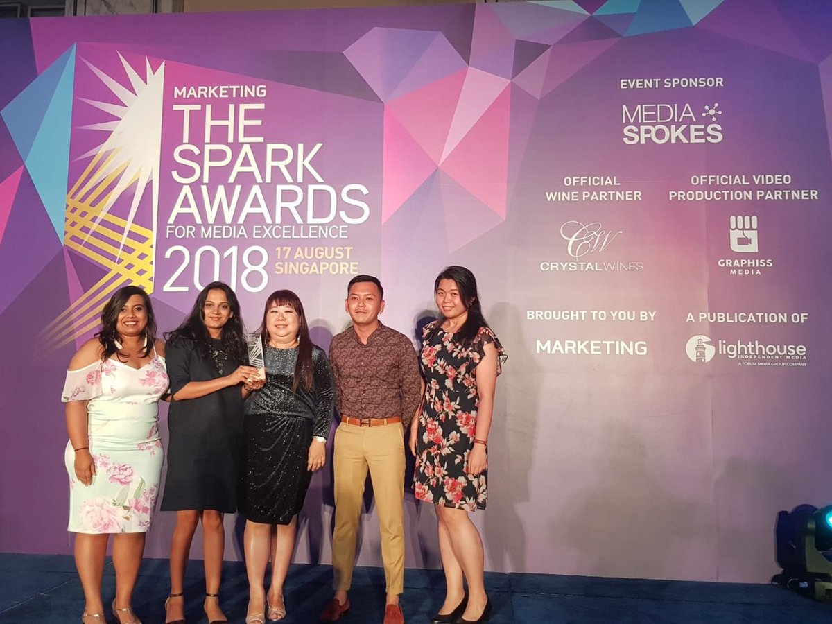 AdColony's tweet image. It just wouldn't be August without us team bringing home #awards from The #SparkAwards! Two gold for "#PiratesoftheCaribbean - #SalazarsRevenge" and two bronze for Rexona #SEAGames! #Awards #Skylab #mobileads