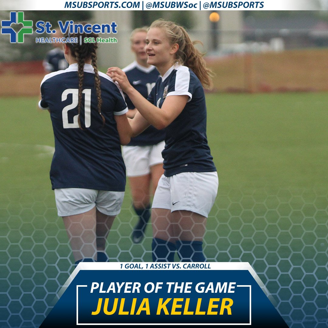 MSUBsports's tweet photo. RECAP | @odell_cassidy &amp; @juleeekeller power #MSUBWSoc to 3-1 exhibition win over Carroll on Monday - https://t.co/42FsUInzzb

#GNACWSoc https://t.co/Iu21mjqnYj