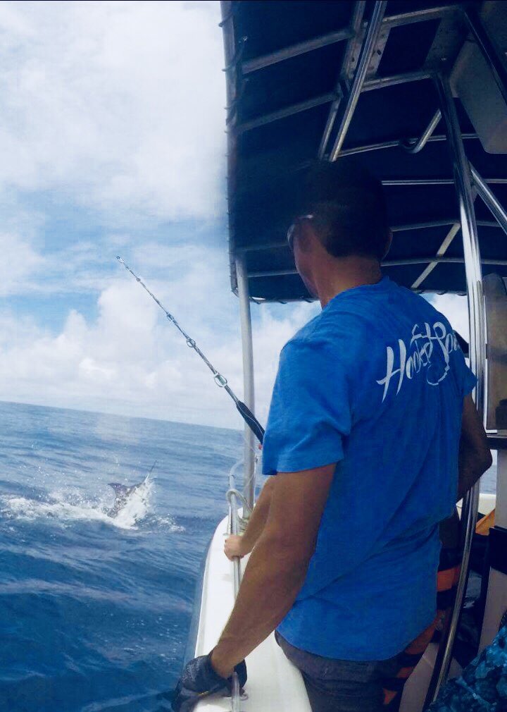 GolfForACure843's tweet photo. Back at it again #Marlin #Taildancing #HookedSoul #SportFishing #CostaRica #PuraVida #PacificOcean #JacoBeach #Fishing #SomeFishOthersCatch #TattooTimmysFishingTours #TuanisMae ๐ค๐ผ๐จ๐ท๐ฃ https://t.co/0GzrXfrVaG