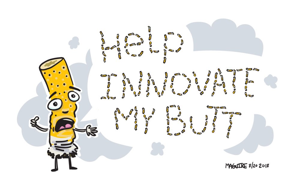 MADink401's tweet photo. My Butt needs #innovation! • #Cigarettes #CigaretteButts #Pollution #Sustainability #GREENsupplychain #SupplyChain #Litter #Recycle • #HowDoYouEarth? #MADinkStudioRI https://t.co/uJVOP09j4Z