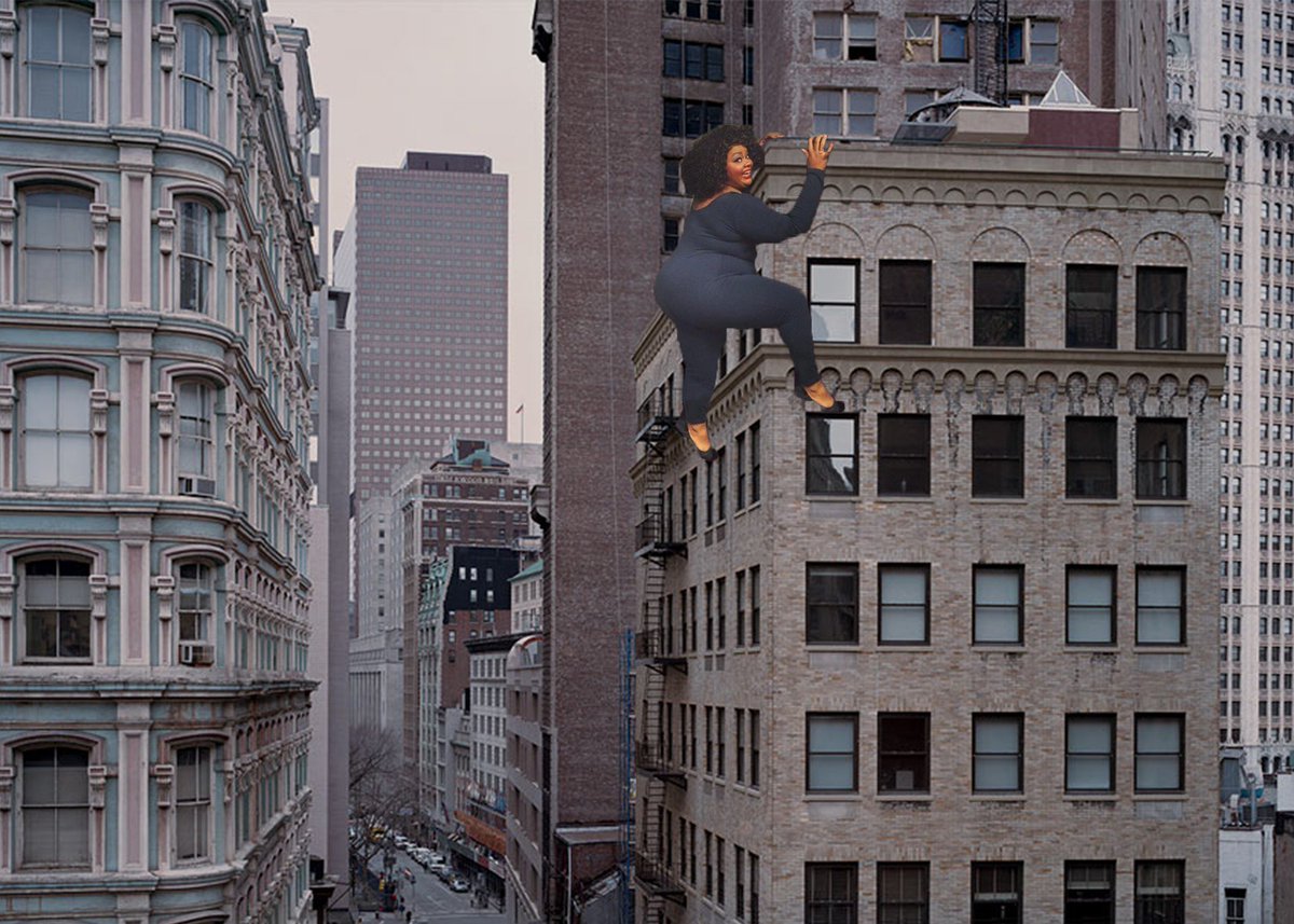 avantguarded's tweet photo. @nicolebyer so i just listened to episode 19 of wwydm ((OBSESSED)) and mocked this up for you. our queen, climbing a building. <3333 https://t.co/NKJZ8pZ1b8