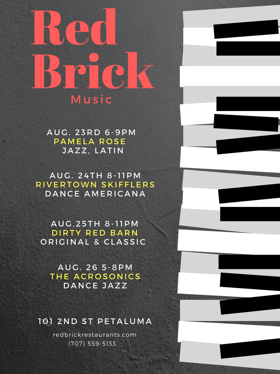rbpetaluma's tweet photo. Music this week at Red Brick in Petaluma https://t.co/9IPNzEy6rh