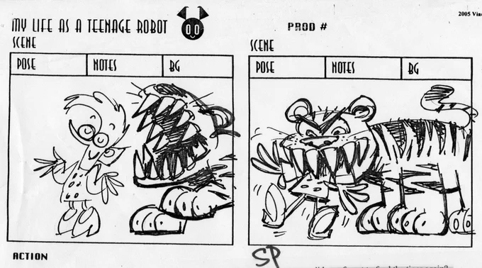 From the beginning to the end. Here's a much more graphic ending for Wakeman from the last episode of the series drawn by my amazing board artist and friend Bernie Petterson 