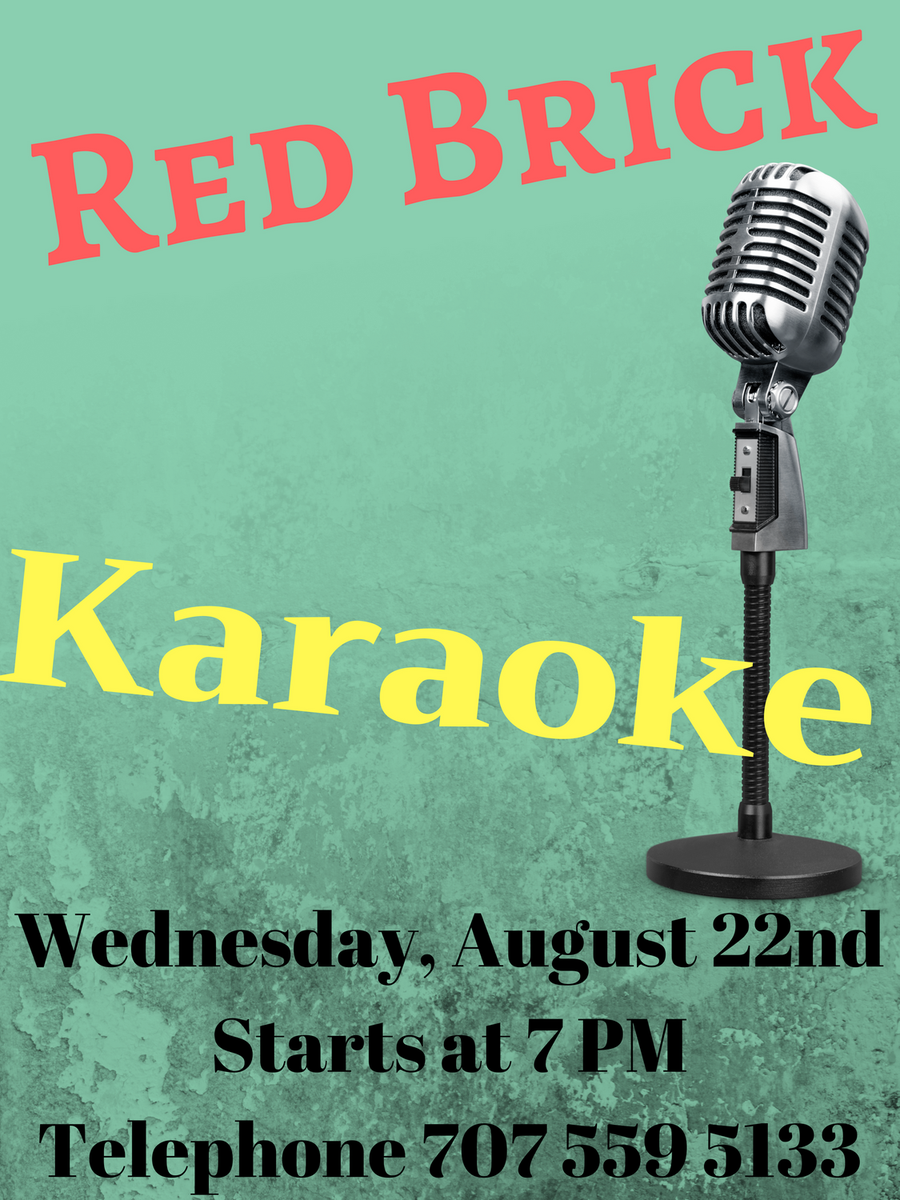 rbpetaluma's tweet photo. Karaoke this Wednesday at Red Brick.  Come early this is proving to be a popular event!  Starts at 7 https://t.co/0aE8coq0u7