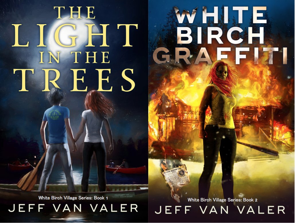 JeffVanValer's tweet photo. e-book #thrillers The Light in the Trees and White Birch Graffiti (1-2 in the White Birch Village series) are due to run as #freebooks #OSFARG #theRACmag on 8/27-31/18 here: https://t.co/a3J3LKVRrZ https://t.co/VNHbg1Cbhw