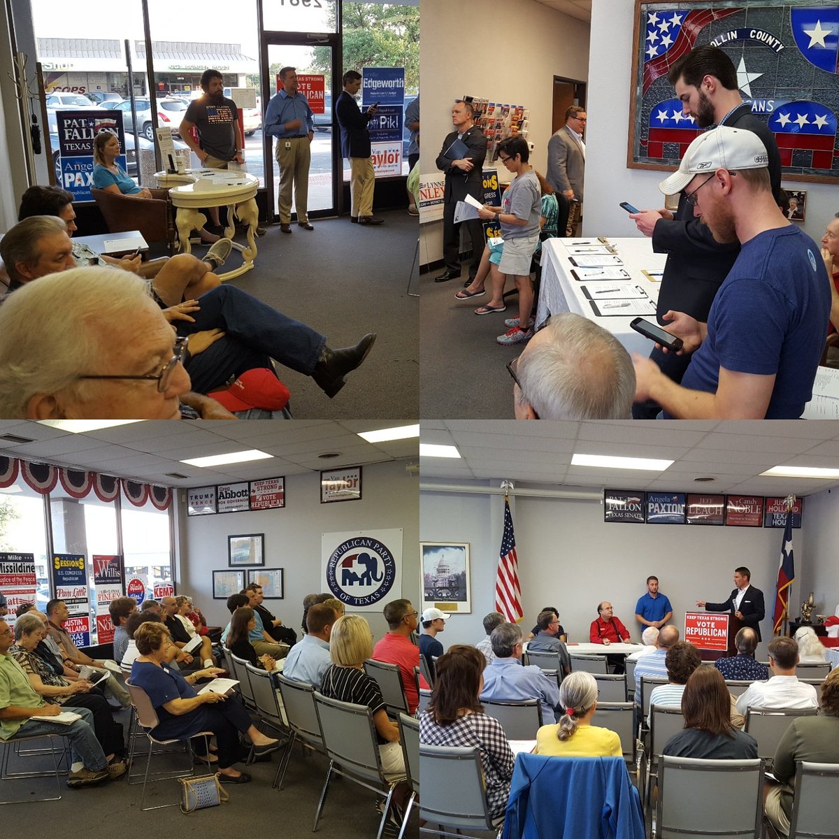 CCYRTX's tweet photo. Packed house at the @collingop exec comm meeting! #Victory2018 led by #CollinYR members House Rep 67 @leachfortexas and @Cole_J_Moore - we are the party members of NOW!
@ccyrtx helps #keepcollinred  and #keeptexasred - join us if u want to #LeadRight #MAGA &amp; #KeepTexasStrong https://t.co/duqiGEEvmK