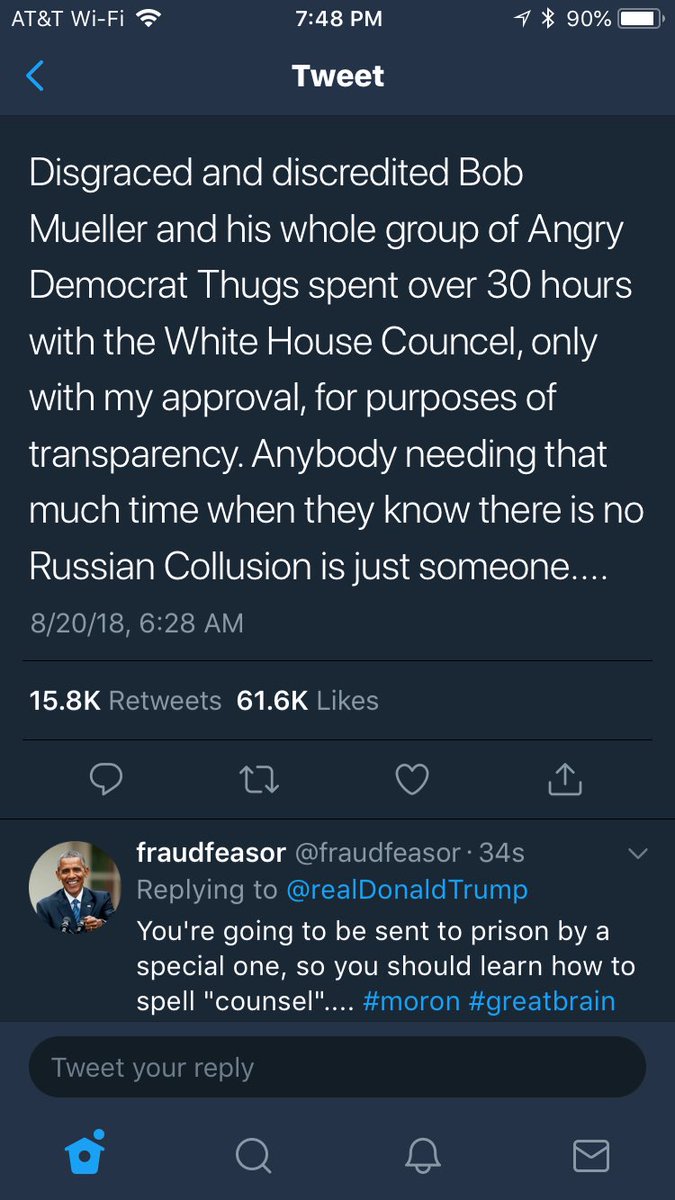 fraudfeasor's tweet photo. โฆ@realDonaldTrumpโฉ needs a refund from his college and prep schools. #counsel #spellmuch https://t.co/V9xqs2hjNX
